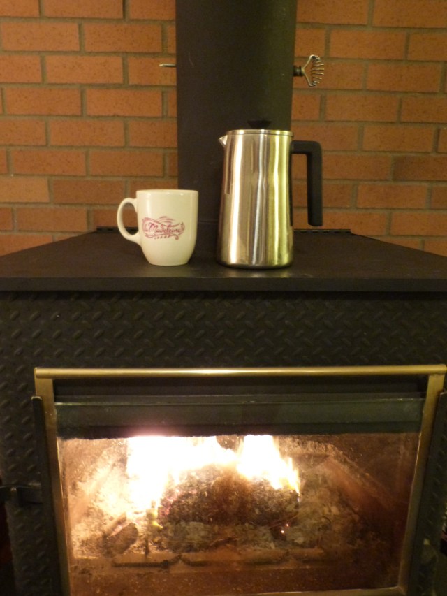 Home made late and fire.